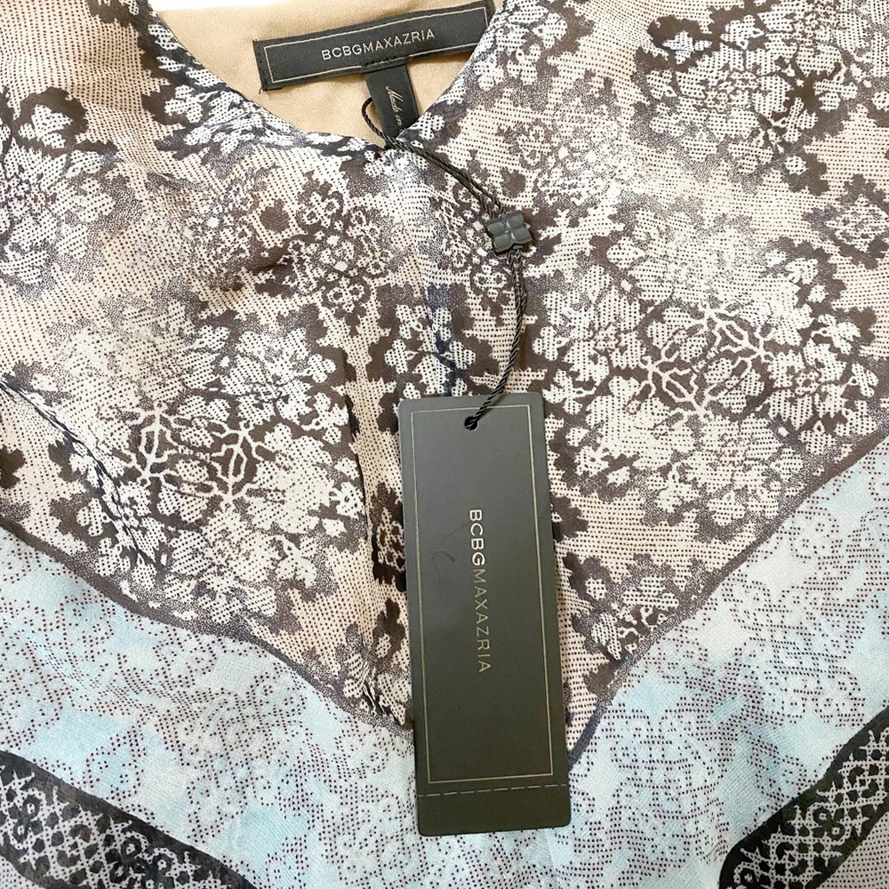 BCBGMaxAzria Novah Handkerchief Silk Chiffon Dress - Picture 8 of 11